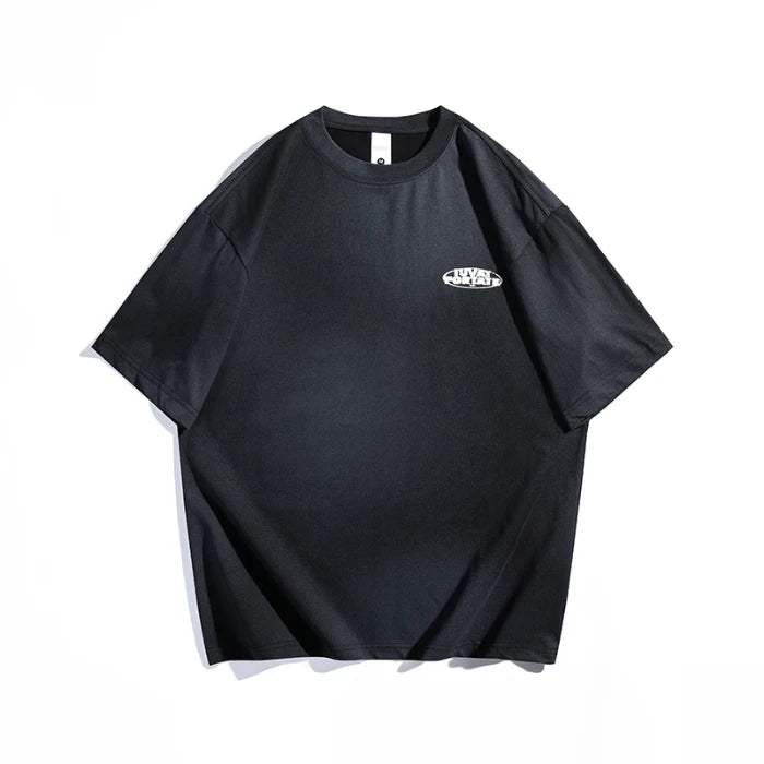 SZYT623 Summer new trend of loose loose hundred casual printing letters round neck short-sleeved T-shirt tide men's models