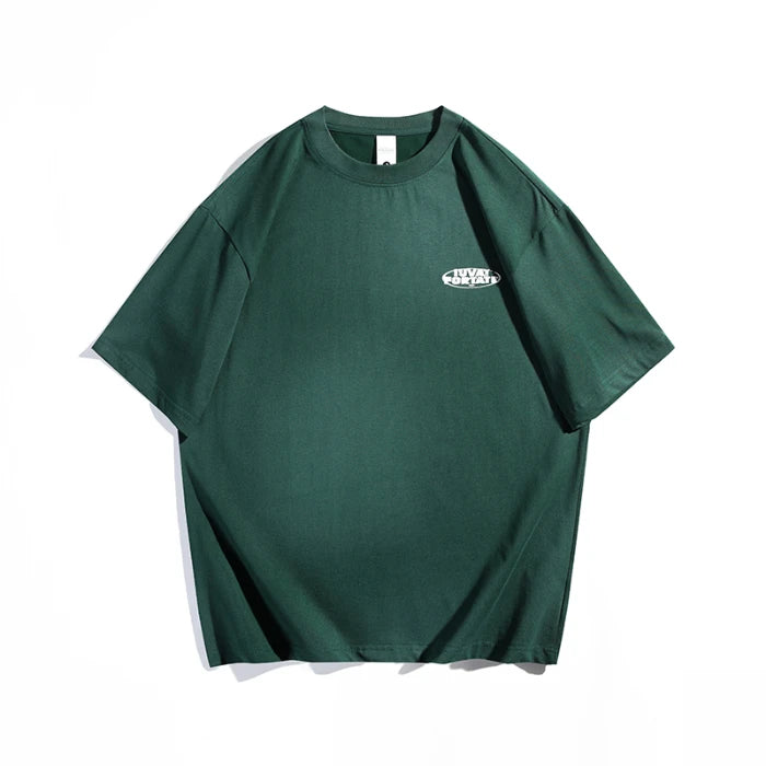 SZYT623 Summer new trend of loose loose hundred casual printing letters round neck short-sleeved T-shirt tide men's models