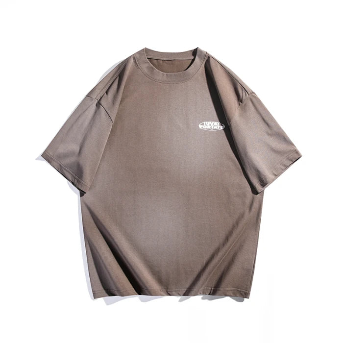 SZYT623 Summer new trend of loose loose hundred casual printing letters round neck short-sleeved T-shirt tide men's models